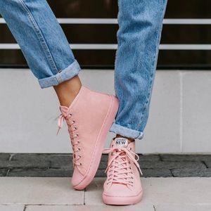 Nothing new all pink high top sneakers